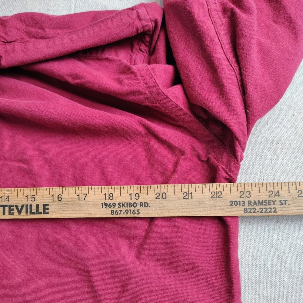 J. Crew Mens L Slim Fit Button Down Shirt Burgundy Cotton Preppy Dark Academia